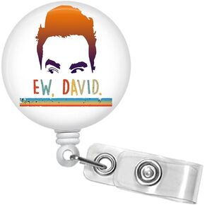 Ew David, Badge Reel, Badge Holder, ID Badge Holder, Name Badge, Nurse Badge Reel, Retractable Badge, Badge Clip #152