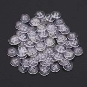 Sewing Buttons for Garments, DIY Crafts, Clothing Repairs Versatile Buttons for Shirts, Dresses, Jackets, Coats, and Decorative Projects (Transparent)