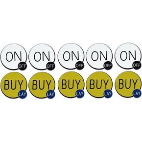 Craps On/Off and Buy/Lay 1.25" Lammer Buttons Sets