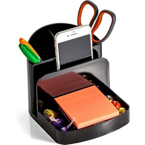 Officemate Recycled Deluxe Desk Organizer, Black (26022) 5" x 5.4" x 6.8"