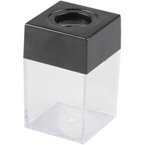 jowxsx clear paper clip dispenser تخزين pushpin للحالة thumbtack موزع المعادن دبوس الحامل الحامل مربع مربع مربع مربع مشبك موزع كبير لحاملي مستلزمات المكتب ومصدموها
