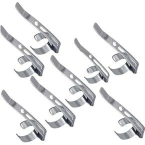 20 Pcs Silver Metal Pen ClipsSlide On Pencil Holder Clip Hangable Portable Pen Holder for Clipboard, Notebook, School, Office, Home Clever Fashion Desk Supplies Holders and Dispensers