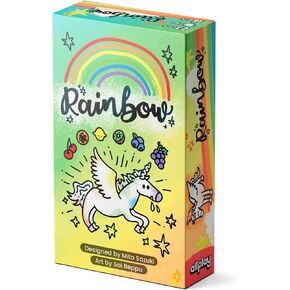 ALLPLAY Rainbow Board Game - Tiny Box Hand Management Card Game for 2-6 Adults and Families - Quick-Playing - Fits in Your Pocket - Points Change in a Flash - Smart Game in a Small Box