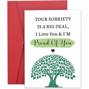 Sobriety Cards, Sobriety Gifts for Men Women, Sober Gifts for Women Men, Proud of You Gifts, Recovery Gifts, Anonymous Gifts, Aa Sober Gifts, Inspirational Valentines Gifts for Him Her