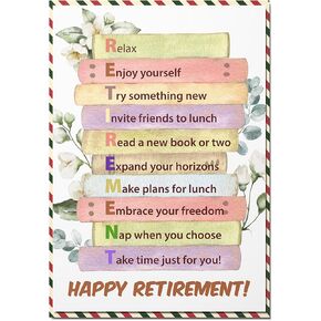 Happy Retirement Card, Retirement Gifts for Men Women, Coworker Goodbye Card, Leaving Work Card, Card For Retiring Coworker, Retirement Quote, Retirement Gift