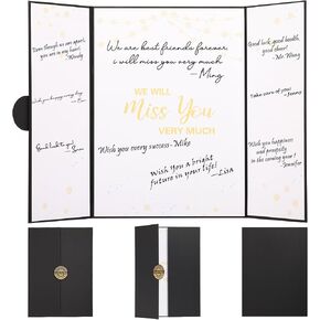 Farewell Guestbook Alternative,We Will Miss You Farewell Card Going Away Gift for Women,Big Goodbye Signature Book Goodbye Cards for Family/Friends/Colleagues/Coworker Moving Away,Pink