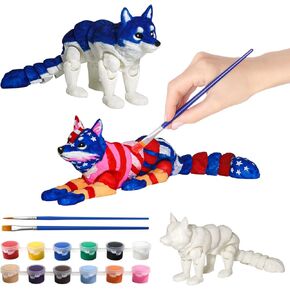 Paint Your Own Dog Kit, DIY 3D Dog Pose Model Arts Painting Toy Art & Craft Set for DIY Gifts for Kid Age, Painting Toys for Kids, Washable Paint for Kids, Painting Kits for Girls Boys Kid Age (1PCS)