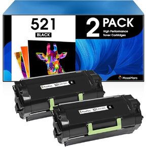 MasaiMara 52D1000 521 Black 2-Pack Compatible Toner Replacement for Lexmark MS710 MS711 MS810 MS810n MS810dn MS811 MS811dn MS812 MS710dn MS710n MS711dn MS810de MS810dtn Printer Ink