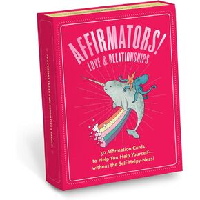 Knock Knock Affirmators! Love & Relationships Deck: 50 Affirmation Cards to Help You Help Yourself without the Self-Helpy-Ness (50 Cards)
