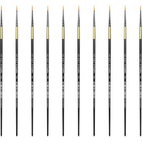 XDT#700 Micro Detail Paint Brush Set 10Pcs Fine Detail Paint Brushes with Nylon Design, Ideal for Acrylic Oil Watercolor Painting