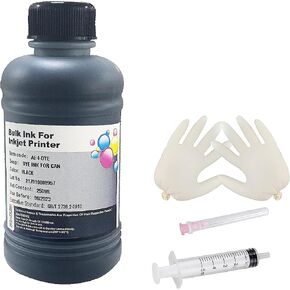 بديل لـ Canon Black Ink Enk Kit Kit Ink 250ml لـ Canon Inkjet Printers نظام Ciss Cis Cis (9 أوقية) مع المحقنة والقفازات in Kuwait