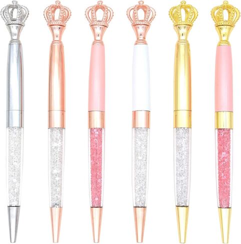 Gullor 6 PCS Gel INK BALLER BALLE PEN PEN PEN CROST CRYSTAL CRYSTAL ، Multicolor in Kuwait