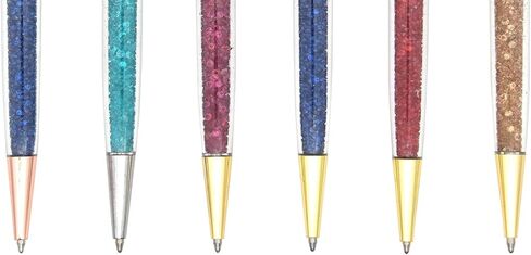 Gullor 6 PCS Gel INK BALLER BALLE PEN PEN PEN CROST CRYSTAL CRYSTAL ، Multicolor in Kuwait