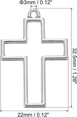 PATIKIL Alloy Open Back Bezel Pendants, Cross Shape Hollow Resin Pendant Frame for DIY Crafts Earrings Necklace Bracelet in Saudi Arabia