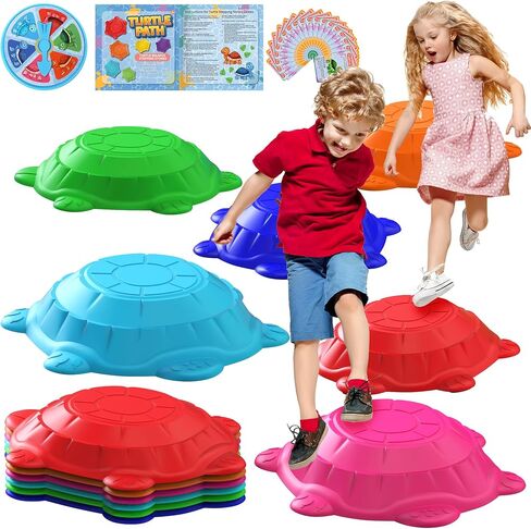 Stepping Stones for Kids,Non-Slip Turtle Jumping Balance Rocks Toys for Toddlers Outdoor Indoor Play Gift,Sensory Obstacle Course Coordination Game for Age 3-8+ in Saudi Arabia