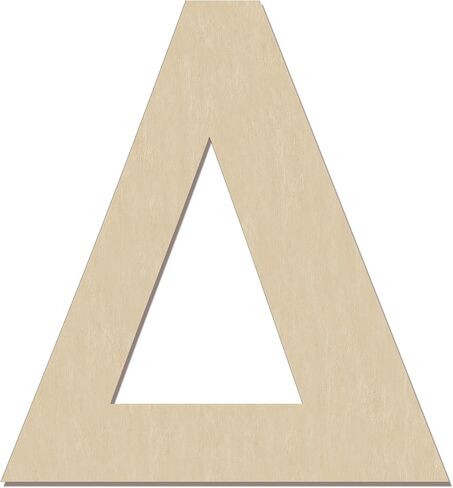 12 Inch Large Wooden Greek Letters, Unfinished Big Wood Letters for Wall Decor, DIY Crafts, Parties Wedding Christmas Home Decoration, Letter Delta (Δ) in Kuwait