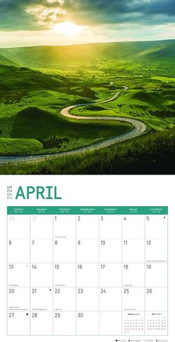 Bright Day Calendars 2025 Country Roads Monthly Wall Calendar - Beautiful Landscape Photography Gift (12 x 12 Inch) in Kuwait