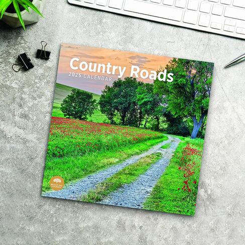 Bright Day Calendars 2025 Country Roads Monthly Wall Calendar - Beautiful Landscape Photography Gift (12 x 12 Inch) in Kuwait