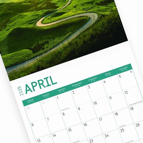 Bright Day Calendars 2025 Country Roads Monthly Wall Calendar - Beautiful Landscape Photography Gift (12 x 12 Inch) in Kuwait