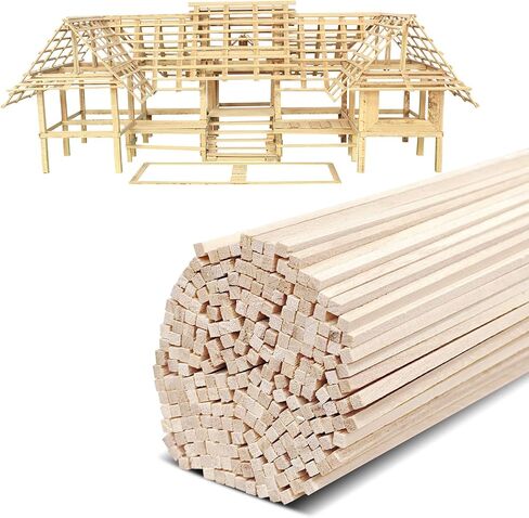 300 Pcs Balsa Wood Sticks 1/8 x 1/8 x 12 Inch balsa Wood Strips Hardwood Square Dowels balsa Wood dowels Unfinished Wooden Strips,Thin Wood Strips for Craft DIY Supplies Square Wooden dowels in Saudi Arabia