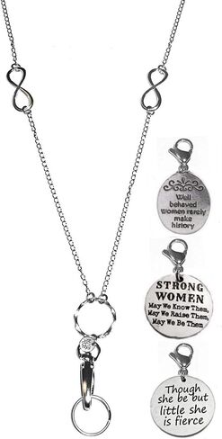 Hidden Hollow Beads 3 Charm Message Pack, Fashion Lanyard Women's strong chain lanyard, ID badge holder, keys, 34" long in Saudi Arabia