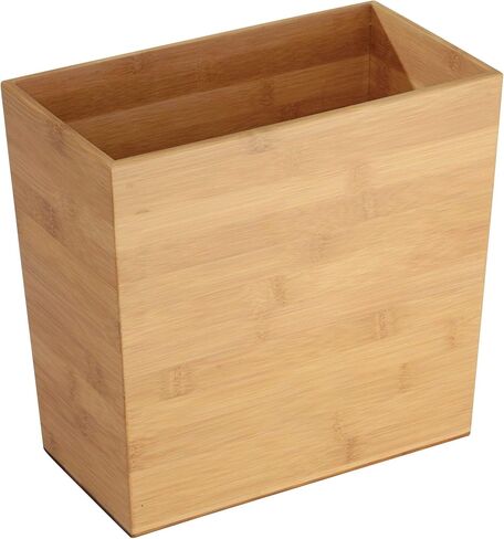 Idesign Stredular Bamboo Basket ، مجموعة Formbu - 10.5 "× 5.75" × 10 "، الانتهاء من الخشب الطبيعي in Kuwait