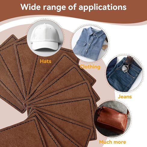 LEMIBK Blank Leatherette Hat Patches, Laserable Leather Patch with Adhesive for Heat Press,Transfer Iron-on, Sew-on, Retangle Deep Brown 34PCS in Saudi Arabia