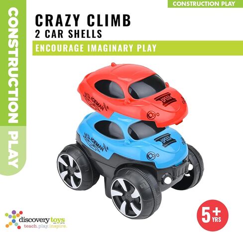 Discovery Toys – Crazy Climb Track | Car Track Set with LED Light-Up Race Car | Interchangeable Car Shells | Multicolor Flexible Changeable Tack | Custom Racetrack Toy | 5+ yrs in Saudi Arabia