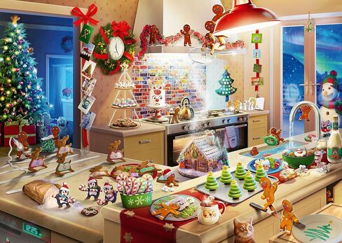 Ravensburger Merry Mischief 1000 Piece Holiday Jigsaw Puzzle for Adults - 12000718 - Handcrafted Tooling, Made in Germany, Every Piece Fits Together Perfectly in Kuwait