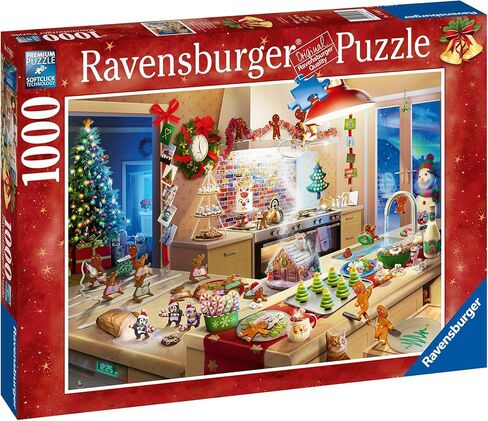 Ravensburger Merry Mischief 1000 Piece Holiday Jigsaw Puzzle for Adults - 12000718 - Handcrafted Tooling, Made in Germany, Every Piece Fits Together Perfectly in Kuwait