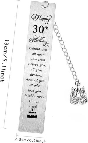 Happy 30th Birthday Bookmark Inspirational Bookmark Gifts for Women Men Best Friends Behind You All Your Memories Bookmark Book Lover Bookmark in Saudi Arabia