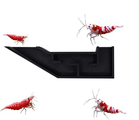 Aquarium Shrimp Party Tunnel, Includes Exquisite VIP Room and Two Entrances, Tunnel Cave for Shrimplets to Rest and Hide, Decor Hideaway Tunnel Made from Canada (Black) in Saudi Arabia