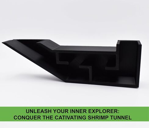 Aquarium Shrimp Party Tunnel, Includes Exquisite VIP Room and Two Entrances, Tunnel Cave for Shrimplets to Rest and Hide, Decor Hideaway Tunnel Made from Canada (Black) in Saudi Arabia