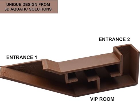 Aquarium Shrimp Party Tunnel, Includes Exquisite VIP Room and Two Entrances, Tunnel Cave for Shrimplets to Rest and Hide, Decor Hideaway Tunnel Made from Canada (Black) in Saudi Arabia