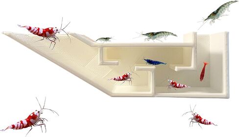 Aquarium Shrimp Party Tunnel, Includes Exquisite VIP Room and Two Entrances, Tunnel Cave for Shrimplets to Rest and Hide, Decor Hideaway Tunnel Made from Canada (Black) in Saudi Arabia