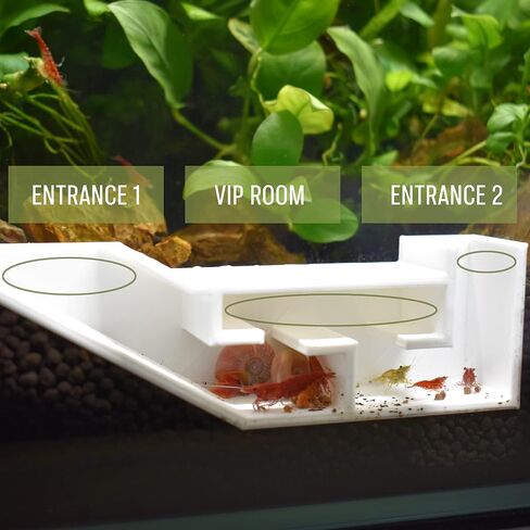Aquarium Shrimp Party Tunnel, Includes Exquisite VIP Room and Two Entrances, Tunnel Cave for Shrimplets to Rest and Hide, Decor Hideaway Tunnel Made from Canada (Black) in Saudi Arabia