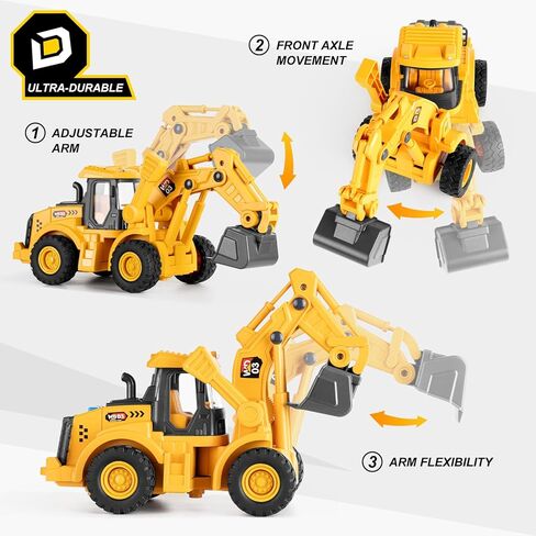 Construction Toys, Power Haulers Road Roller, 1:10 Scale 15", Real Working Parts, with Motion Drive Technology & Lights & Sounds, Indoor/Outdoor Play, Sturdy Plastic Construction, Ideal Sand/Beach Toy in Kuwait