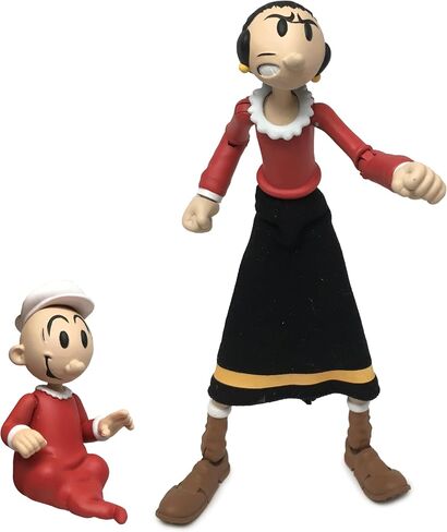 Boss Fight Studio Olive Oyl Popeye Classics Figure 1 Action Figure - تمثال مفصلي للغاية مع الملحقات بما في ذلك البازلاء Swee '، وتنورة النسيج ، والرؤوس البديلة واليد ، والقبعة القابلة للإزالة - 1:12 in Kuwait