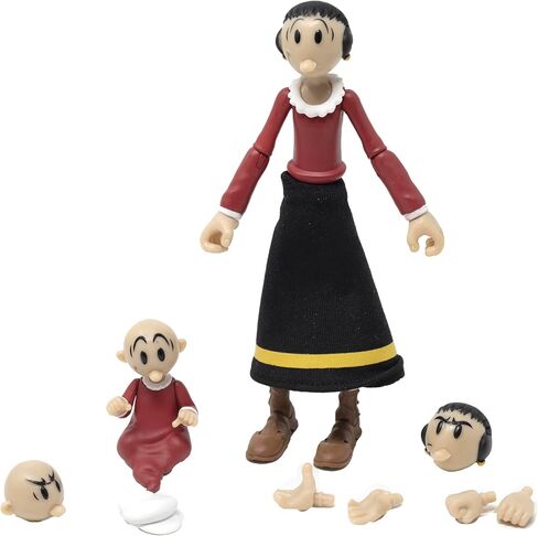 Boss Fight Studio Olive Oyl Popeye Classics Figure 1 Action Figure - تمثال مفصلي للغاية مع الملحقات بما في ذلك البازلاء Swee '، وتنورة النسيج ، والرؤوس البديلة واليد ، والقبعة القابلة للإزالة - 1:12 in Kuwait