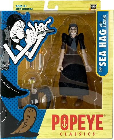 Boss Fight Studio Olive Oyl Popeye Classics Figure 1 Action Figure - تمثال مفصلي للغاية مع الملحقات بما في ذلك البازلاء Swee '، وتنورة النسيج ، والرؤوس البديلة واليد ، والقبعة القابلة للإزالة - 1:12 in Kuwait