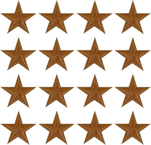 uxcell 16pcs الحديد على بقع النجوم ، خياطة على بقع مطرزة النجوم ، وتصحيح التصحيح الزخرفية لحقائب الحرف DIY القبعات القبعات ، 45 ملم أبيض in Kuwait