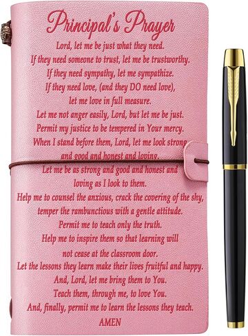 Principal Gifts, Leather Journal Notebook Principal Gifts for Women Men, Principal’s Prayer Principal Appreciation Gifts, Principal Birthday Thanksgiving Christmas Gift in Saudi Arabia
