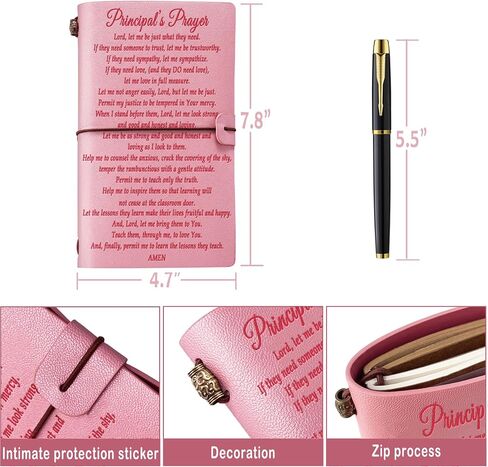 Principal Gifts, Leather Journal Notebook Principal Gifts for Women Men, Principal’s Prayer Principal Appreciation Gifts, Principal Birthday Thanksgiving Christmas Gift in Saudi Arabia