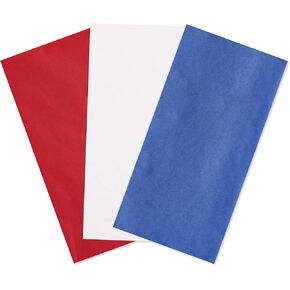 American Greetings 125 Sheets 20 in. x 20 in. Bulk Red, White, and Blue Tissue Paper for Graduation, Birthdays and All Occasions