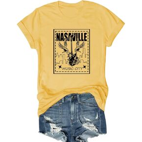 Kid Rock & Roll Tee Shirt Women Country Music Shirts Rock Concert Band Retro Tee Summer Short Sleeve Graphic Tops