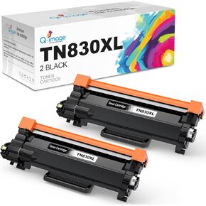 TN830XL Black Toner Cartridges Compatible for TN-830XL TN830 XL Toner Cartridges Work for HL-L2460DW DCP-L2640DW HL-L2405W HL-L2420DW HL-L2465DW MFC-L2820DW Printer | 2 Black