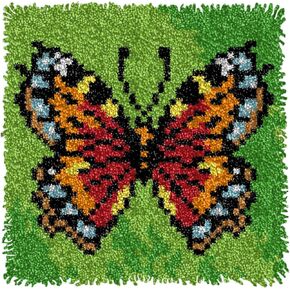 YP Latch Hook Kits for Kids and Adults DIY Rug Crafts Arts Carpet for Home Decoration Festival Gifts,12" X 12"（Kallima inachis）