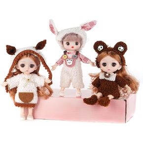 6-inch Cute Little Princess Dolls as a Birthday Gift for Girls, DIY Spherical Joint Doll, Decorate Doll House Toys