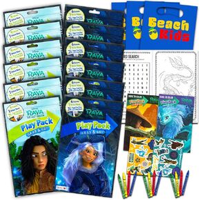 Disney Raya and the Last Dragon Party Favors Bundle Set ~ 12 Pack Mini Disney Raya Coloring Books with Stickers! (Disney Raya Party Supplies)