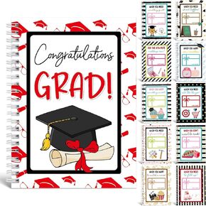 Graduation Gift Card Book 7 x 5 Inch College Survival Gift Card Book Congrats Grad College Survival Album Keeper for Graduation Leaving Home Season Reminders Greeting(Grad)